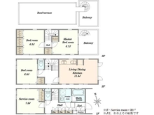 【東京都/大田区山王】大田区山王4丁目　戸建 間取り図