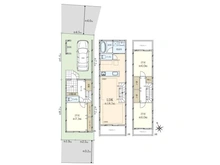 【東京都/中野区中野】中野区中野六丁目　新築戸建　A棟　全3棟現場 間取り図