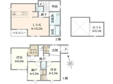 【東京都/杉並区高井戸西】杉並区高井戸西二丁目　新築戸建1号棟 間取り図