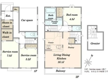 【東京都/中野区白鷺】中野区白鷺3丁目　中古戸建 間取り図