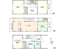 【大阪府/豊中市宝山町】豊中市宝山町　中古戸建 間取り図