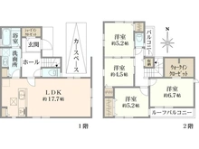 【兵庫県/宝塚市山本丸橋】宝塚市山本丸橋2丁目　新築戸建 間取り図