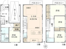【大阪府/豊中市末広町】豊中市末広町三丁目　中古戸建 間取り図