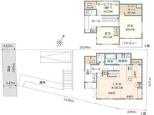 【大阪府/箕面市桜ケ丘】箕面市桜ケ丘3丁目　新築戸建 間取り図