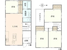 【大阪府/豊中市千里園】豊中市千里園三丁目　中古戸建 間取り図
