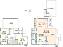 【東京都/練馬区石神井町】練馬区石神井町二丁目　新築戸建 間取り図