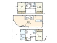 【東京都/豊島区西池袋】豊島区西池袋二丁目　中古戸建て 間取り図