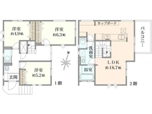 【東京都/練馬区大泉学園町】練馬区大泉学園町1丁目新築分譲住宅（大泉学園町1丁目8期） 間取り図