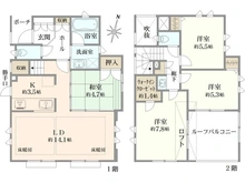 【東京都/練馬区大泉学園町】練馬区大泉学園町2丁目中古戸建 間取り図