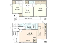 【東京都/東久留米市南沢】セキュレアイオンモール東久留米1号棟 間取り図