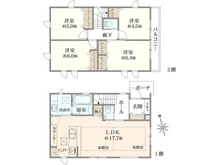 【東京都/東久留米市南沢】セキュレアイオンモール東久留米8号棟 間取り図