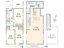 【東京都/練馬区三原台】練馬区三原台1丁目新築戸建・A号棟 間取り図