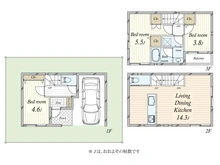 【東京都/荒川区西尾久】荒川区西尾久六丁目中古戸建 間取り図