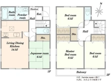 【埼玉県/さいたま市岩槻区南平野】さいたま市岩槻区南平野4丁目　中古戸建 間取り図