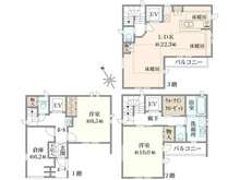 【埼玉県/さいたま市見沼区東大宮】さいたま市見沼区東大宮5丁目　中古戸建 間取り図