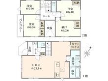 【埼玉県/さいたま市見沼区東大宮】さいたま市見沼区東大宮2丁目　新築戸建　1号棟 間取り図