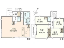 【埼玉県/さいたま市見沼区東大宮】さいたま市見沼区東大宮2丁目　新築戸建　2号棟 間取り図