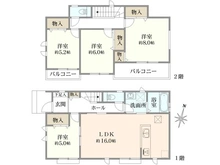 【東京都/武蔵村山市学園】武蔵村山市学園4丁目　新築戸建　B号棟 間取り図