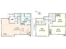 【東京都/調布市東つつじケ丘】調布市東つつじヶ丘2丁目　新築戸建　1号棟 間取り図