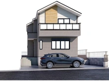 【東京都/調布市東つつじケ丘】調布市東つつじヶ丘2丁目　新築戸建　2号棟 完成予想図：図面を基に描き起したもので実際とは多少異なる場合があります。全2棟