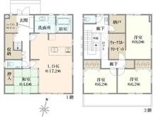 【東京都/八王子市七国】八王子市七国5丁目　戸建 間取り図