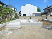 【東京都/武蔵村山市学園】武蔵村山市学園4丁目　新築戸建　A号棟 建築中の外観：全2棟現場　向かって左側区画