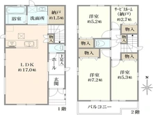 【東京都/八王子市台町】八王子市台町1丁目　中古戸建 間取り図