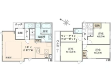 【東京都/調布市東つつじケ丘】調布市東つつじヶ丘2丁目　新築戸建　1号棟 間取り図