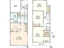【東京都/立川市富士見町】立川市富士見町4丁目　新築戸建　1号棟 間取り図