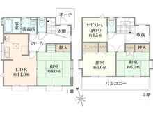 【東京都/八王子市台町】八王子市台町4丁目　戸建 間取り図