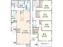 【神奈川県/川崎市多摩区生田】グランエクセラ生田4丁目　新築戸建　1号棟 間取り図