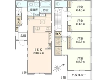 【神奈川県/川崎市多摩区生田】グランエクセラ生田4丁目　新築戸建　4号棟 間取り図