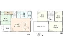 【東京都/八王子市本町】八王子市本町　戸建 間取り図