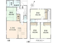 【東京都/昭島市代官山】昭島市代官山1丁目　中古戸建 間取り図