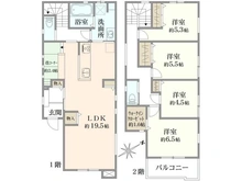 【神奈川県/川崎市多摩区生田】グランエクセラ生田4丁目 新築戸建 1号棟 間取り図