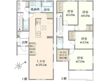 【神奈川県/川崎市多摩区生田】グランエクセラ生田4丁目 新築戸建 2号棟 間取り図