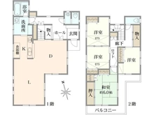 【東京都/東村山市秋津町】東村山市秋津町4丁目　戸建 間取り図