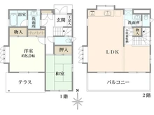 【東京都/立川市若葉町】立川市若葉町3丁目　戸建 間取り図