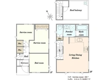 【東京都/豊島区巣鴨】豊島区巣鴨四丁目　中古戸建 間取り図