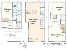 【東京都/豊島区駒込】豊島区駒込六丁目　中古戸建 間取り図
