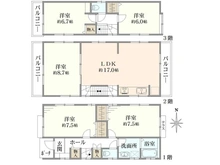 【東京都/大田区矢口】大田区矢口二丁目中古戸建 間取り図