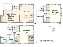 【東京都/文京区本駒込】文京区本駒込六丁目　中古戸建 間取り図