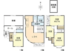 【大阪府/大阪市住吉区山之内】大阪市住吉区山之内1丁目　中古戸建 間取り図
