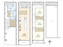 【大阪府/大阪市北区神山町】大阪市北区神山町 中古戸建 間取り図