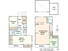【東京都/品川区旗の台】品川区旗の台6丁目 戸建 間取り図