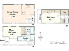 【東京都/品川区豊町】品川区豊町6丁目 新築戸建 間取り図