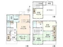 【東京都/品川区小山】品川区小山七丁目　戸建 間取り図