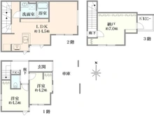 【東京都/北区神谷】北区神谷3丁目　新築戸建て 間取り図