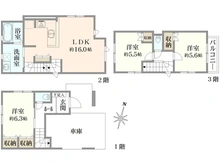 【東京都/北区西が丘】北区西が丘2丁目新築戸建　1号棟 間取り図