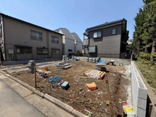 【東京都/北区西が丘】北区西が丘2丁目新築戸建　2号棟 現地（建築前）：手前右側1号棟・左側2号棟（全2号棟）